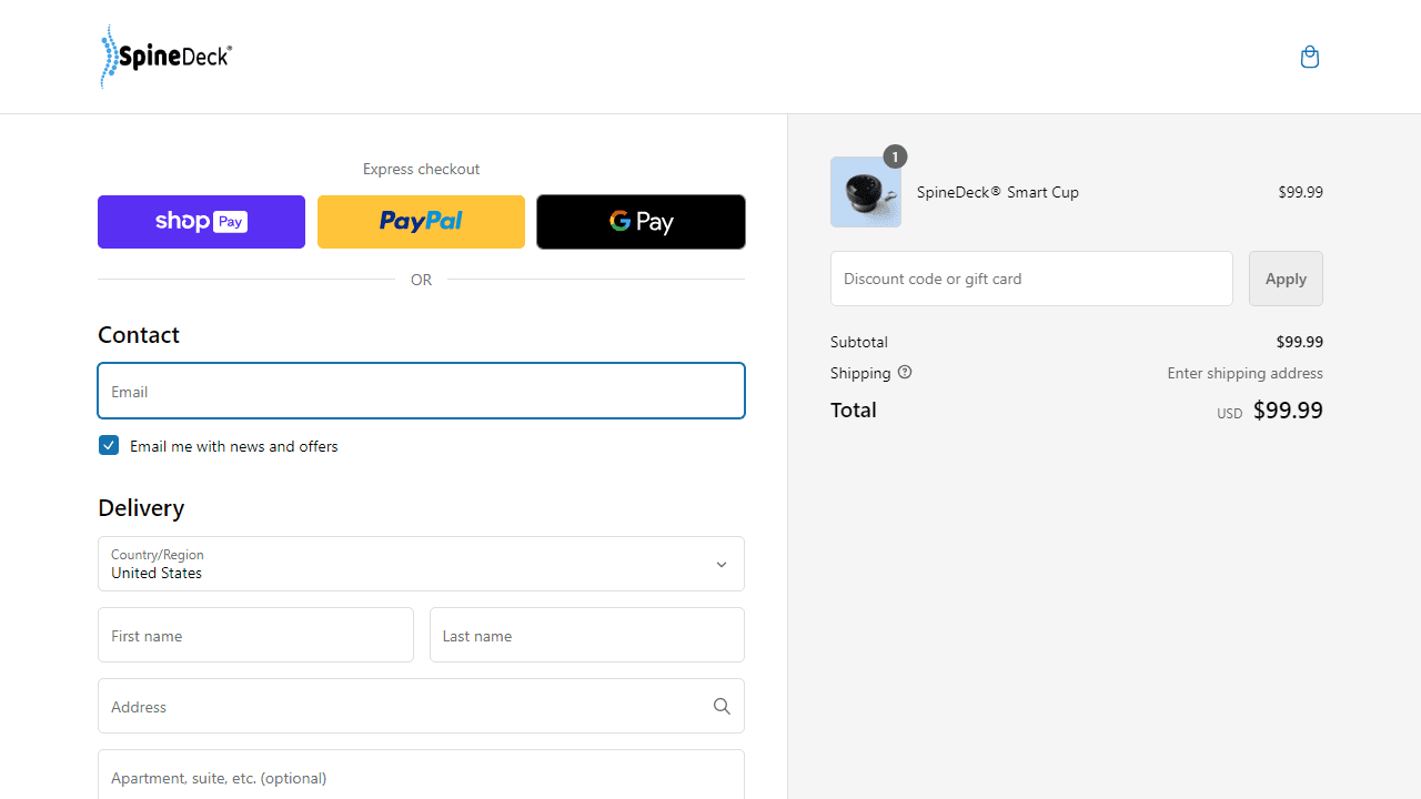 How to apply Spinedeck coupon code